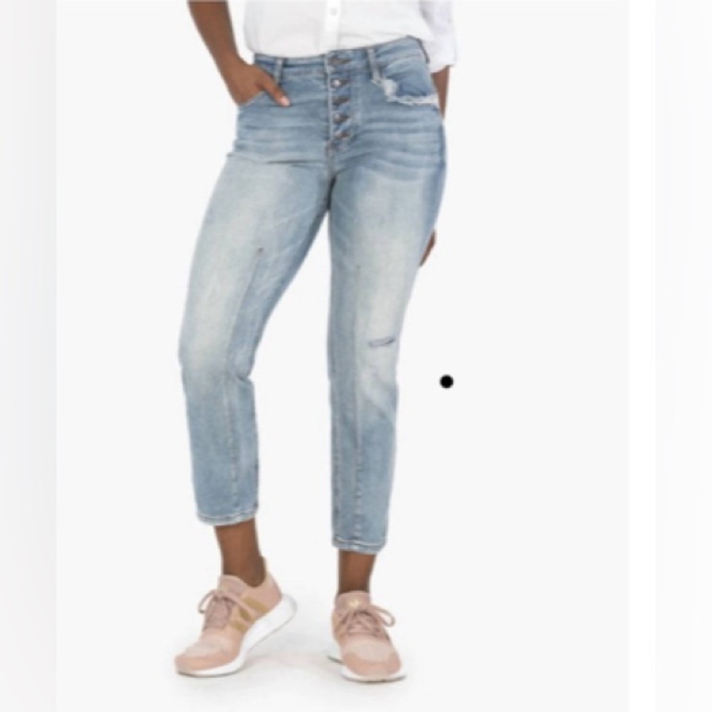 NWT Kut from the Kloth Reese High‎ Rise Ankle Straight Light Wash Jeans Sz. 12